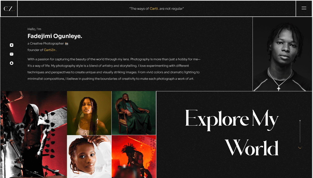 Photographer Portfolio Showcase