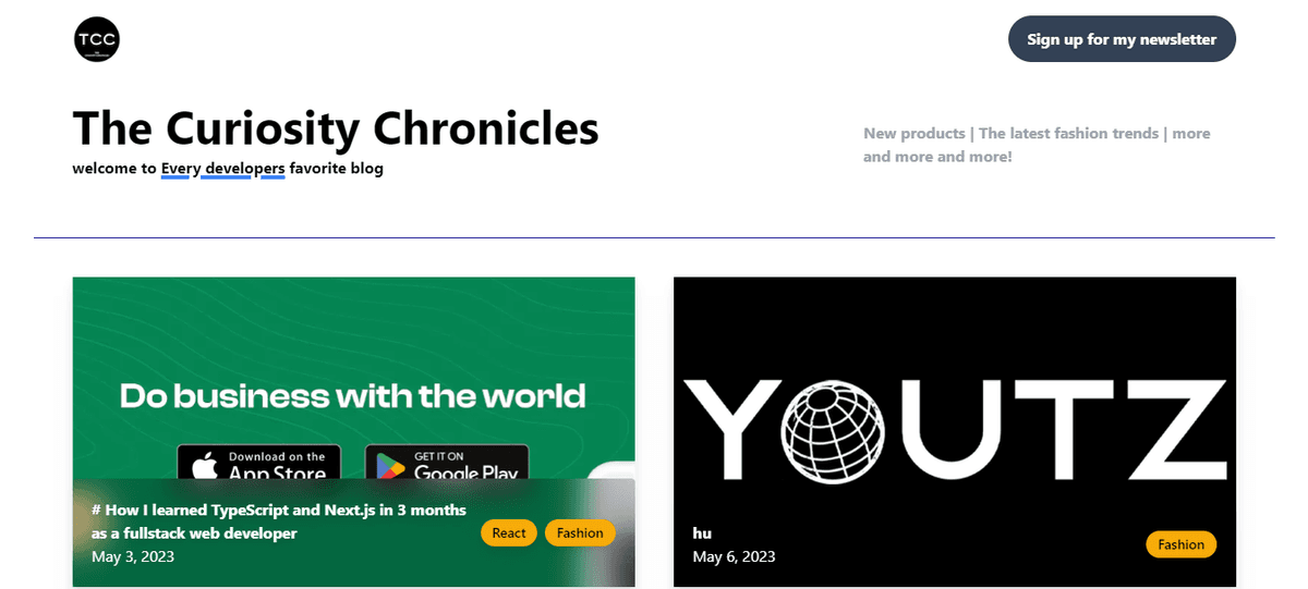 Blog with Embedded Sanity CMS
